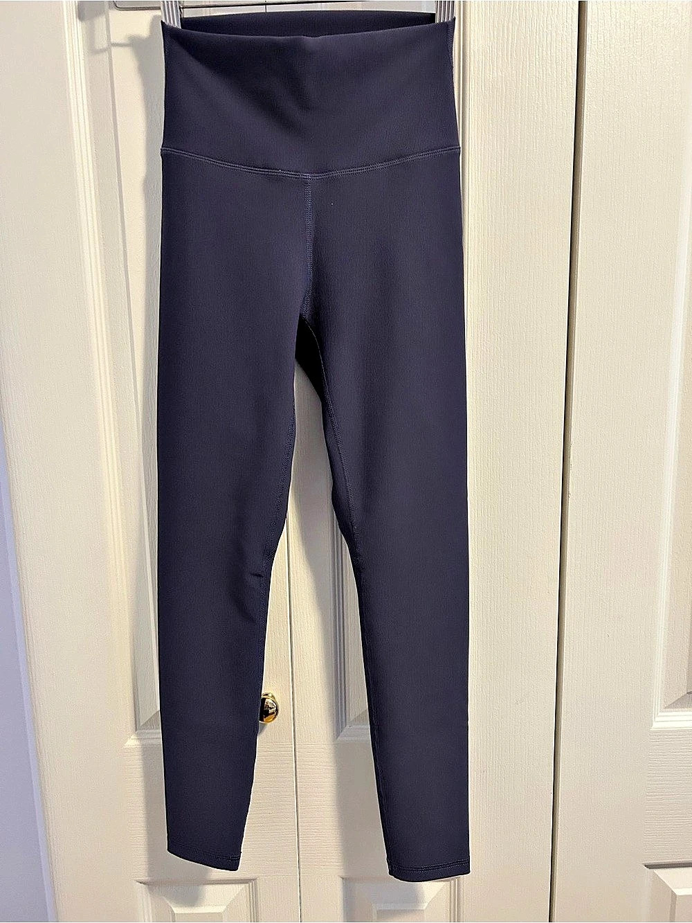 Willo Ribbed Full-Length Leggings in Purple/blue Size Small